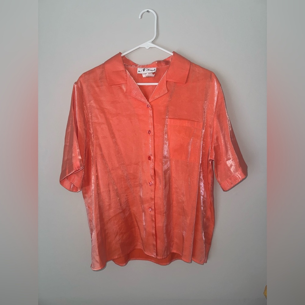 Orange Button-Up
